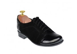 Pantofi dama piele naturala, casual negru, Bob, P53LACSN